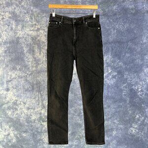 Ganni Black Denim Cutye Cropped Jeans Sz 29